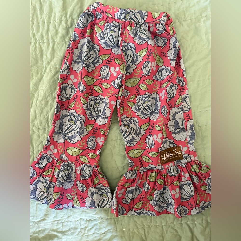 EUC Matilda Jane Nightfall Floral Ruffle Bottoms Size 2 Girls
